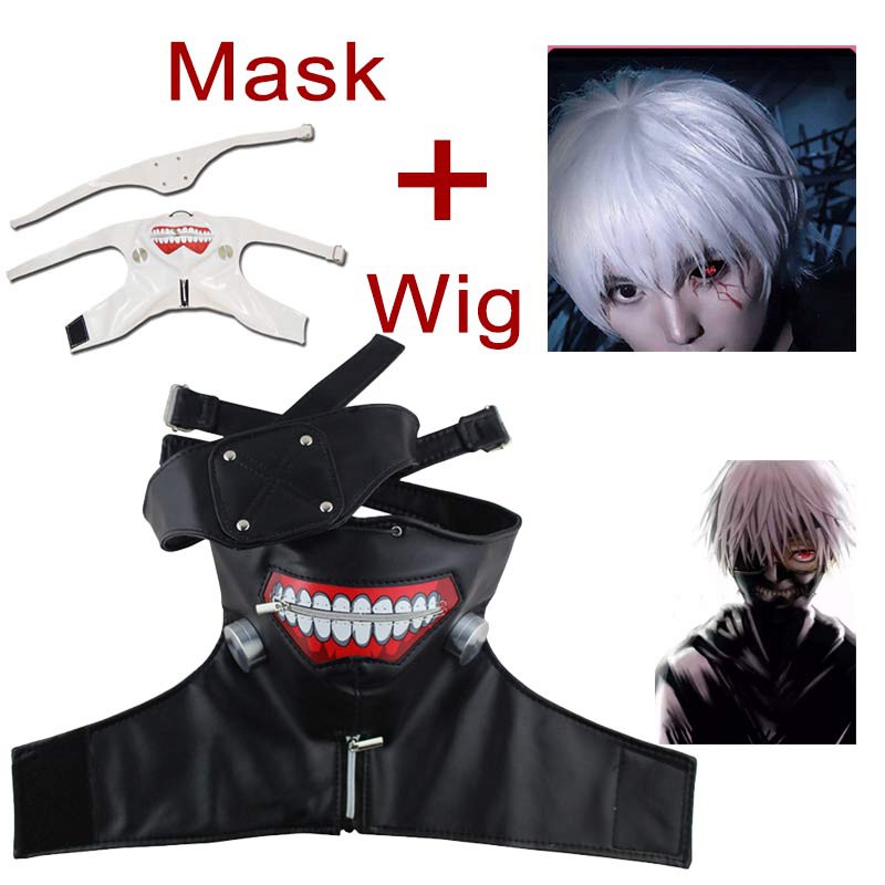 Gree Mặt Nạ Hóa Trang Kaneki Ken 3D Phong Cách Anime Tokyo Ghoul
