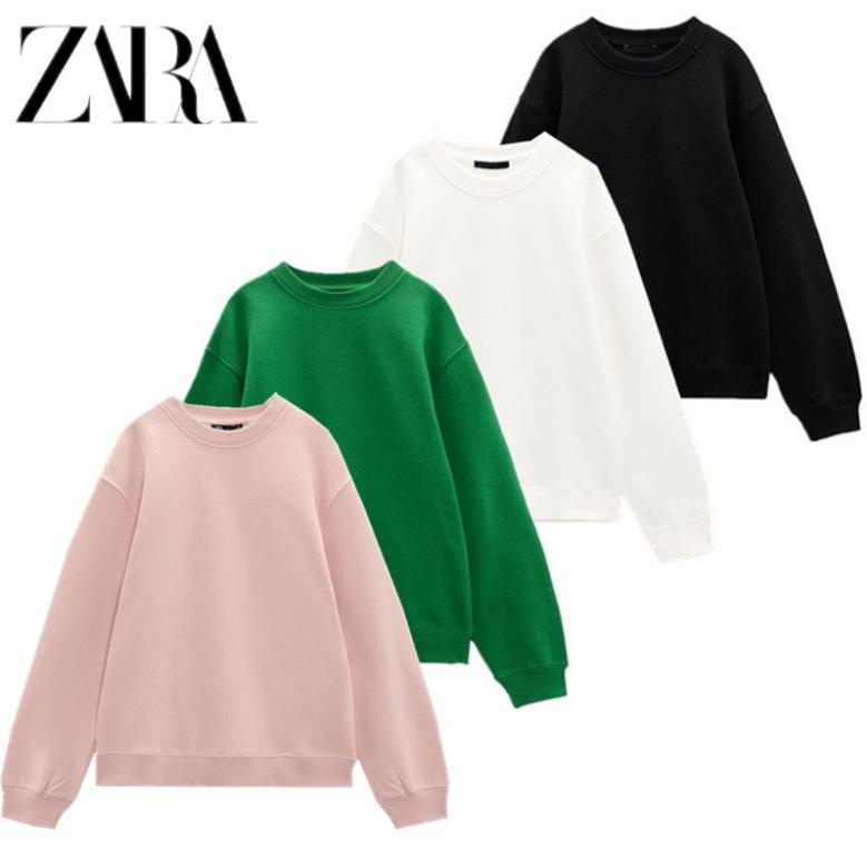 New Zara Áo Thun Sweater Cổ Tròn Tay Dài Thời Trang Mùa Hè Năng Động 5388452 Xinh xắn