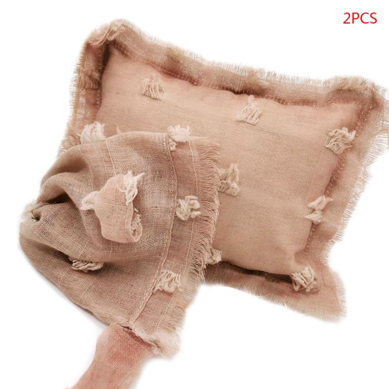 Gối Vải Lanh Nhuộm Màu Hình Nón Dễ Thương Dùng Chụp Ảnh Cho Bé Sơ Sinh