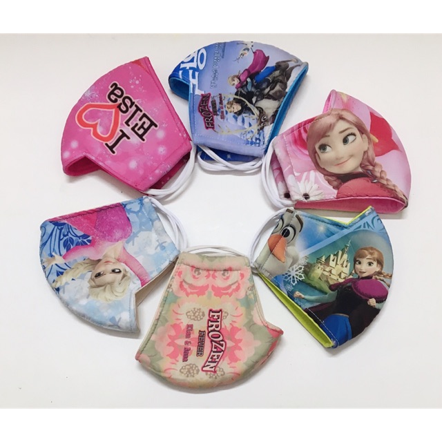 Combo 2 khẩu trang vải elsa dành cho bé gái