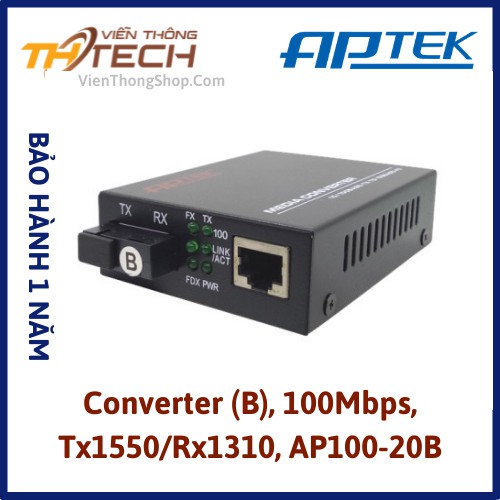 Bộ Chuyển Đổi Quang Điện Media Coverter Gigabit ApTek  AP100-20B