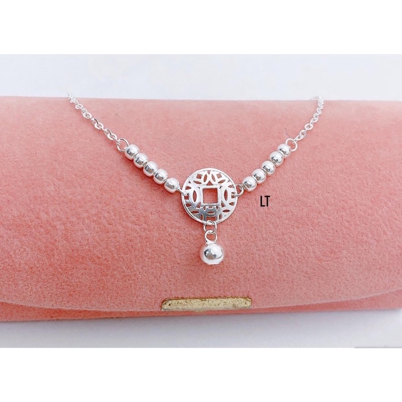 Lắc tay, lắc chân bạc ta DaLiA Jewelry hình kim tiền