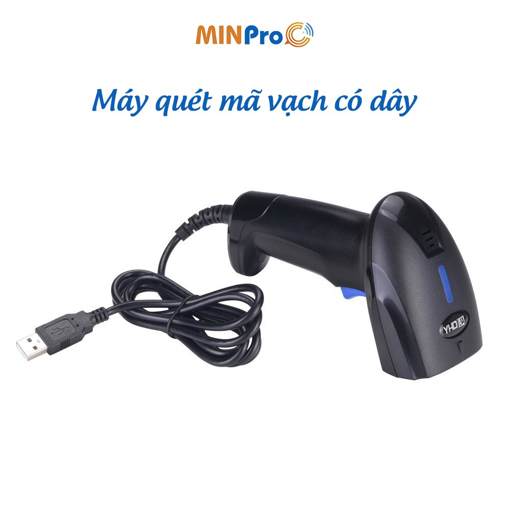 Máy quét mã vạch không dây YHD máy bắn mã vạch cầm tay Barcode 1D 2D chính hãng MINPRO - Bảo hành 1 năm