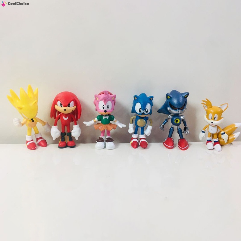 Bộ 6 Mô Hình Nhân Vật Nhím Sonic Dễ Thương Dành Cho Trẻ Em