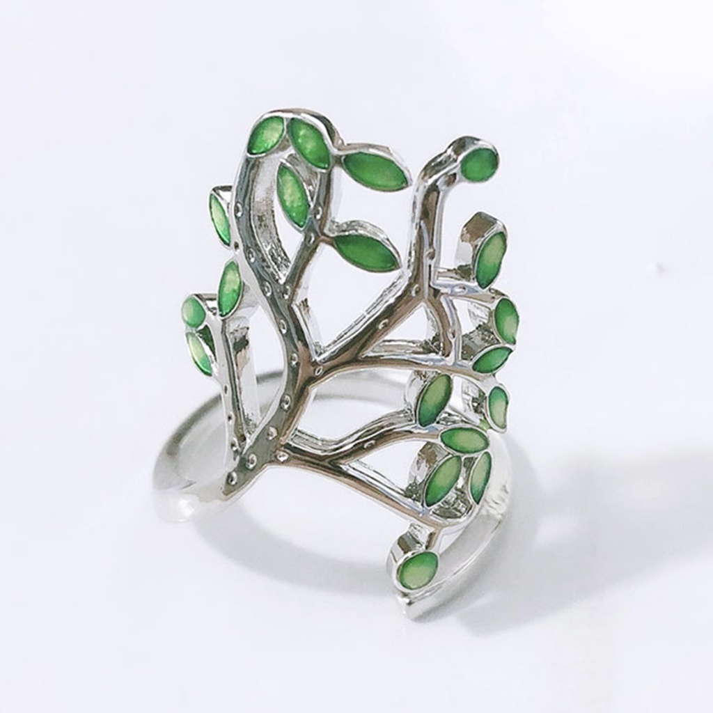 [Ts] Băng Đeo Ngón Tay Màu Xanh Lá Cây Vui Nhộn Dễ Phối Đồ Trang Sức