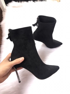 Boot da lộn gót kim loại(kéo xem ảnh thật)