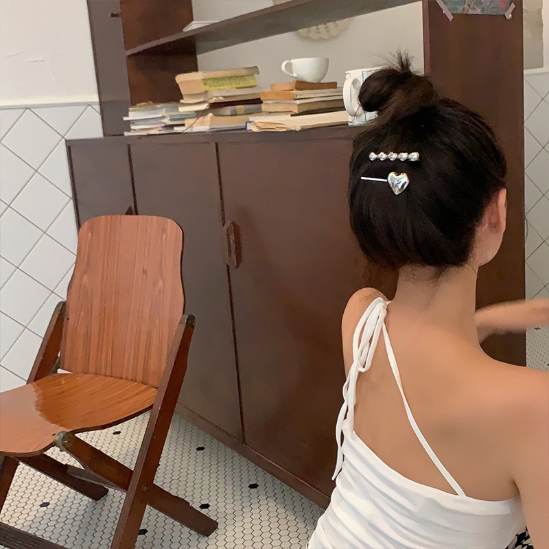 Thời Trang Kẹp Tóc Hợp Kim Hình Trái Tim Xinh Xắn