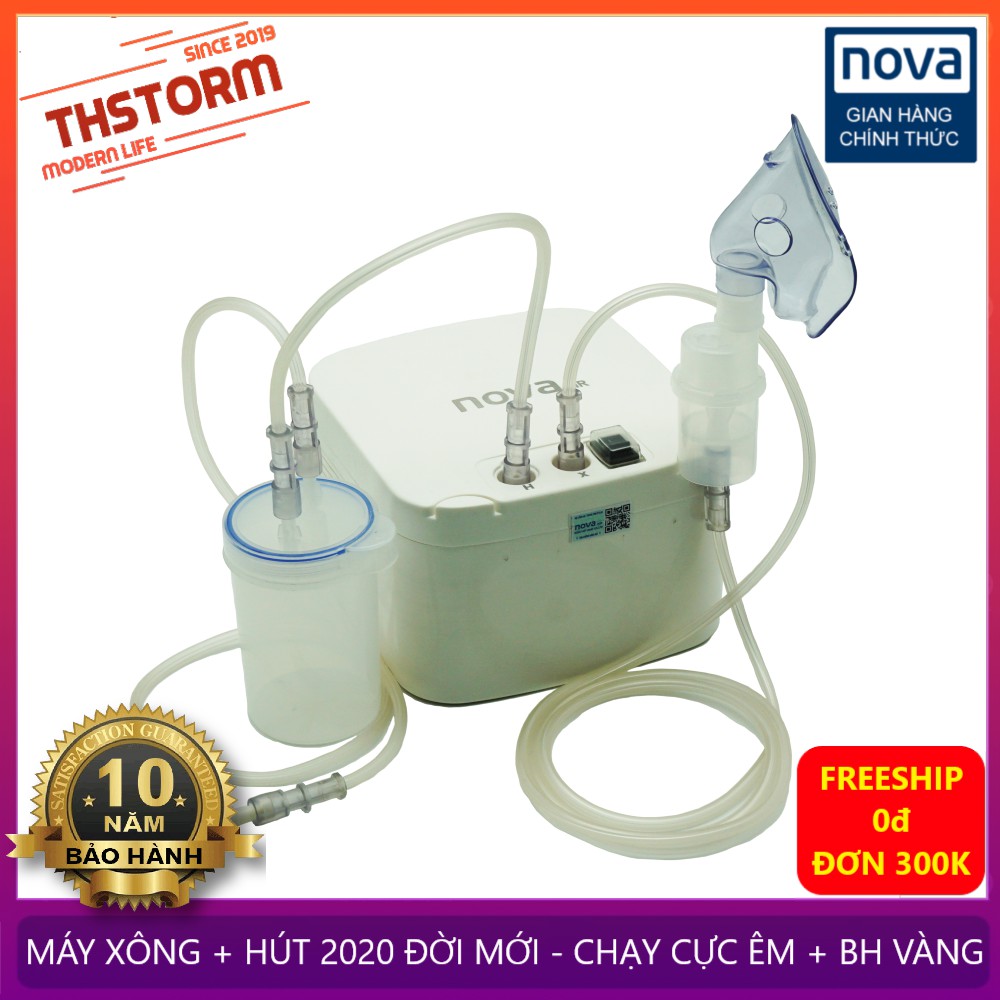 Bộ Máy "2 Trong 1" Xông Mũi Họng Và Hút Dịch Mũi Nova Air 2020 Mới Cho Trẻ Em Và Người Lớn (Thstorm)