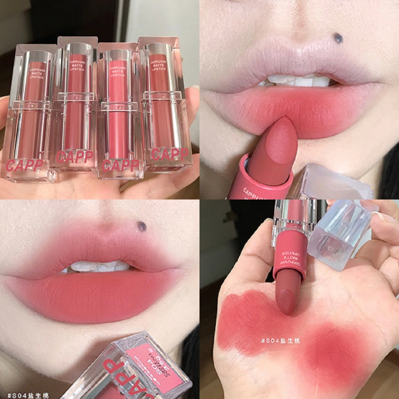 Son Lì 6 Màu Sắc Tùy Chọn Chống Thấm Nước Lâu Trôi Trang Điểm Gợi Cảm Dành Cho Nữ