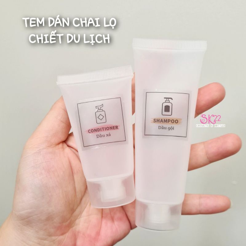 🚩Mua càng NHIỀU càng GIẢM SÂU🏷🍦TUÝP NHỰA TRONG 10ml/30ml/50ml/100ml-HŨ KEM 5gr/15gr/20gr🍦TEM DÁN CHỐNG NƯỚC