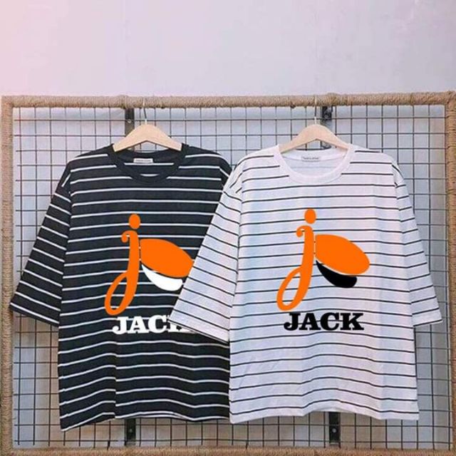 Áo Thun Jack  FREESHIP  Giảm ngay 10k khi nhập [ AO JACK ]  - áo jack tay lỡ kẻ freesize
