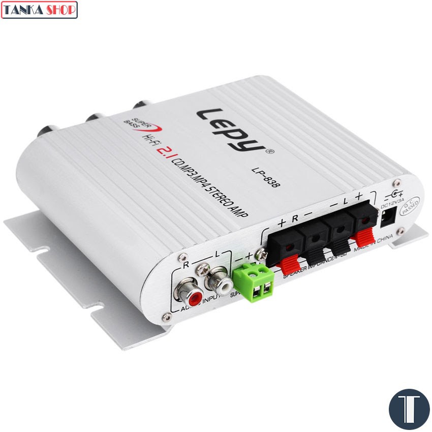 Amply Mini 12V Lepy Hi-Fi 2.1 Lp-838 Có Cổng Subwoofer