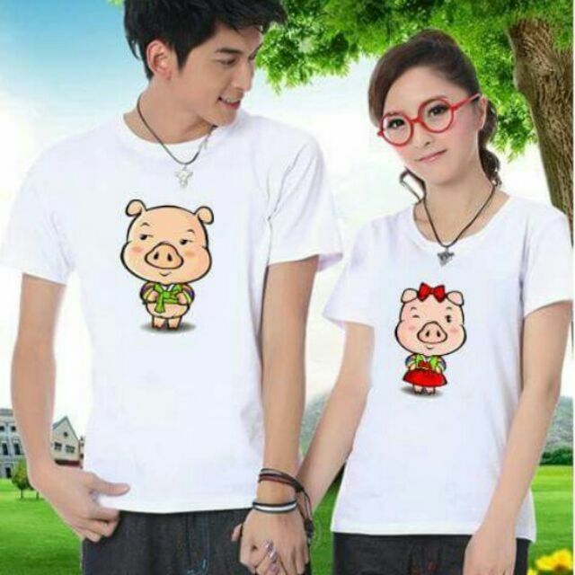 Áo cặp đôi heo ngộ nghĩnh.