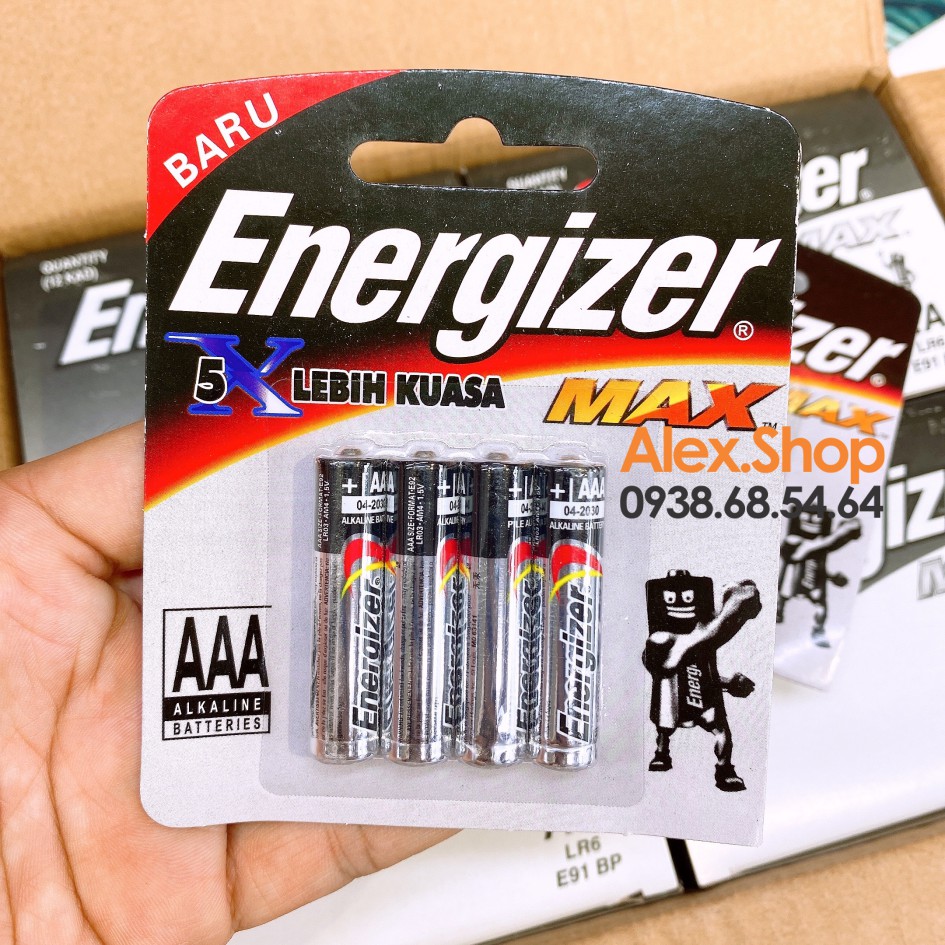 [Vỉ Giấy 2/4 Viên] Pin tiểu AA/AAA LR6/LR3 Max X5 Energizer Alkaline 1.5V