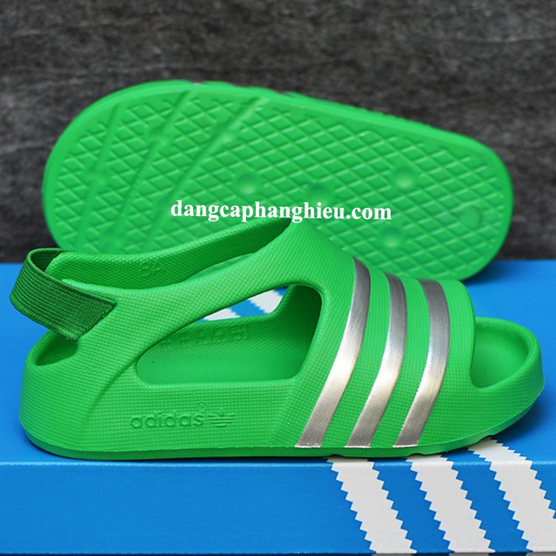 Sandal Adidas Adilette Play Infant Bright chính hãng xanh bạc