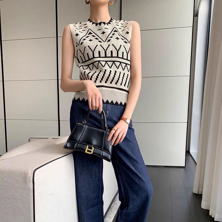 Áo dệt kim không tay thiết kế mới thời trang dành cho mùa hè