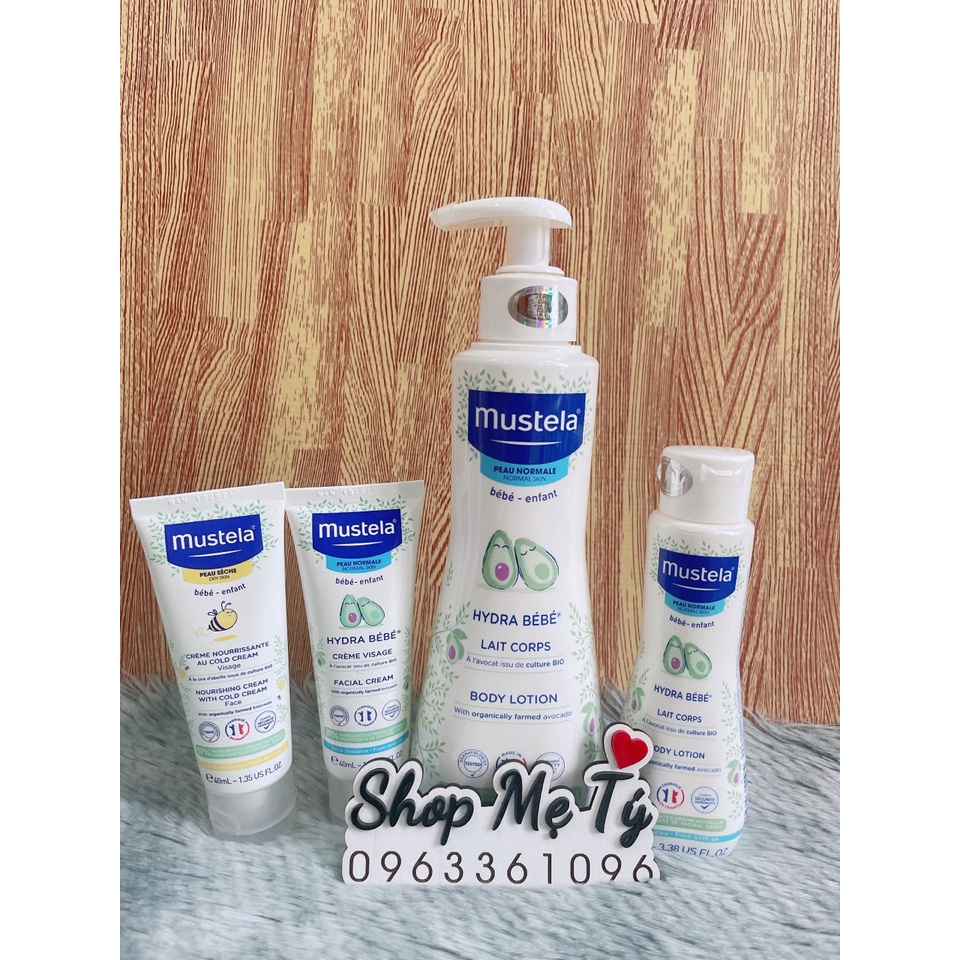 (TỔNG HỢP MUSTELA) Sữa tắm gội/ body lotion dưỡng da/ dầu mát xa masage oil/ kem hăm/ kem mặt cho bé từ sơ sinh 0M+