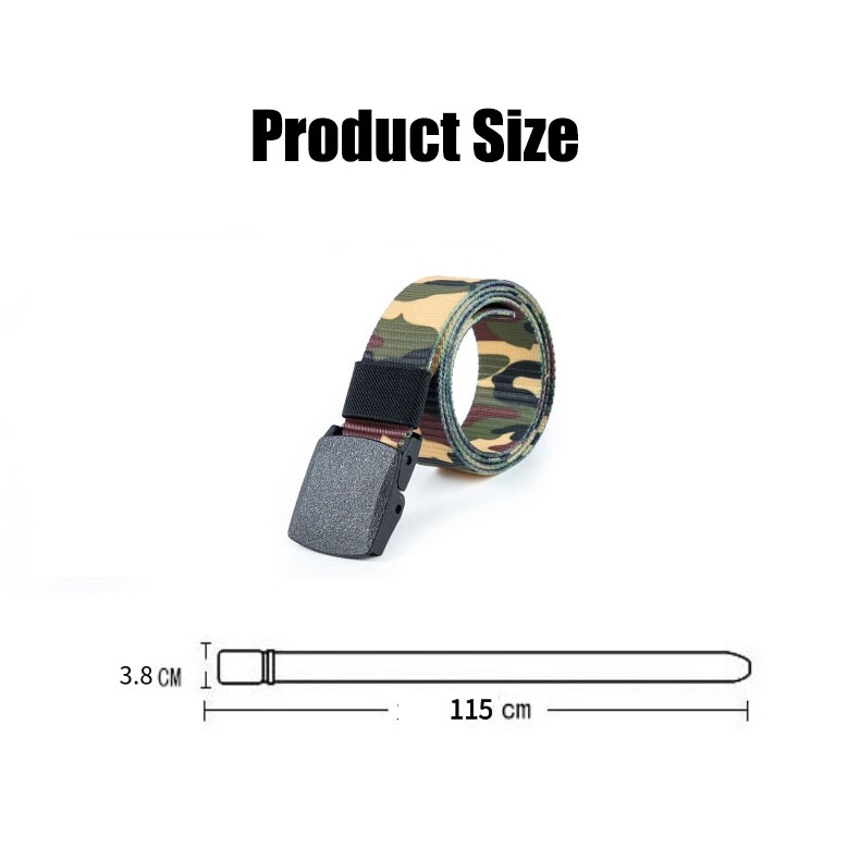 LOCO FISH Thắt lưng bằng vải nylon khóa nhựa bản rộng 3.8cm cá tính cho nam