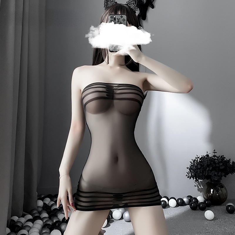 Vui Vẻ đồ Lót Sexy Khiêu Khích Quan điểm Sọc ống Trên Cùng Túi Hông Bó Lưới Bó Sát Cơ Thể Vớ | BigBuy360 - bigbuy360.vn