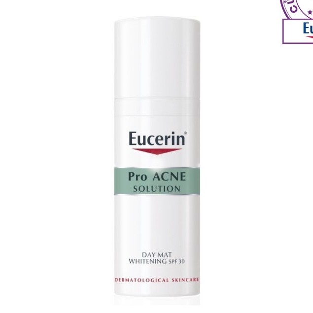 Kem dưỡng chống nắng trắng da ngừa mụn ban ngày Eucerin Pro Acne Day Mat Whitening 50ml SPF 30 TẶNG mặt nạ Sexylook(Nhập