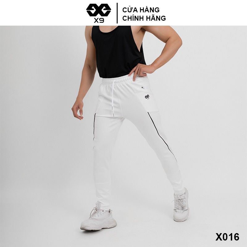 Quần Thun Dài Thể Thao Nam Phối Viền Tập Gym Chạy Bộ Cao Cấp - X9 Sportswear - X016