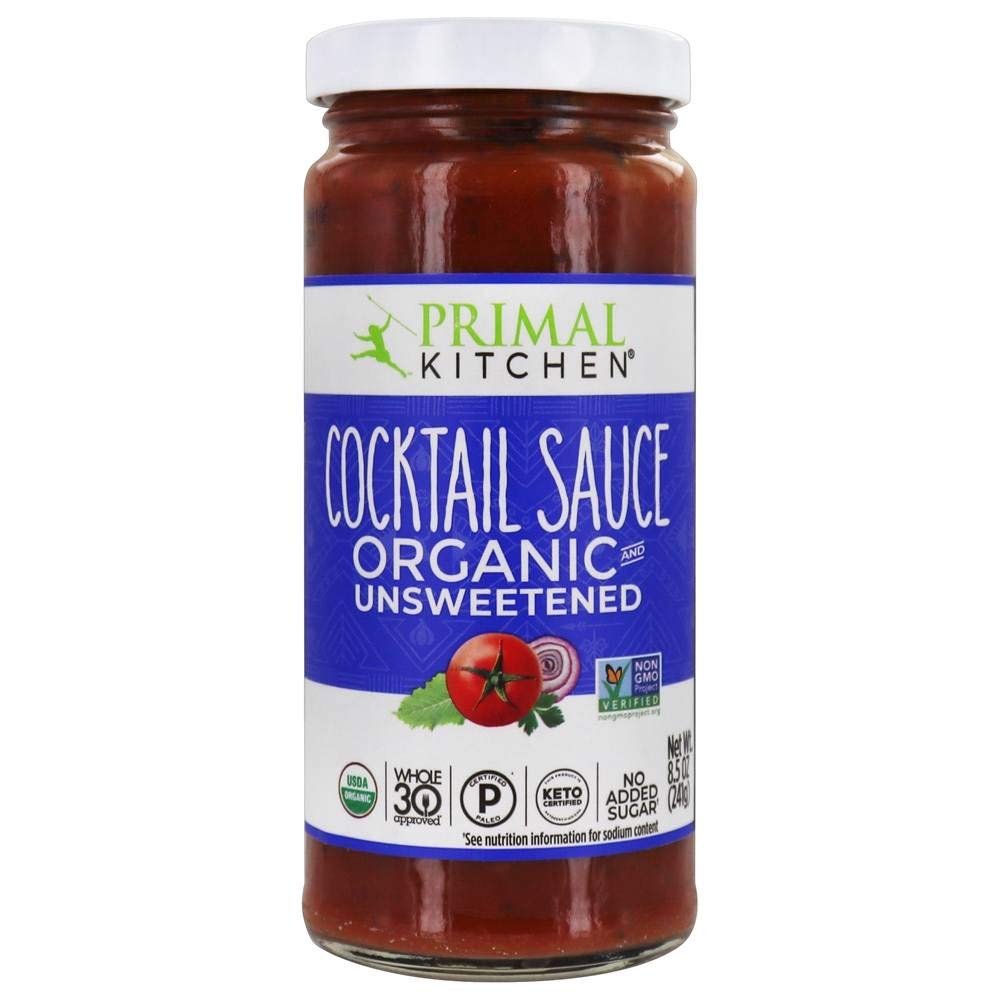 SỐT CHẤM HẢI SẢN COCKTAIL HỮU CƠ - KHÔNG THÊM ĐƯỜNG Primal Kitchen Unsweetened Cocktail Sauce - Organic, 241g (8.5 oz)