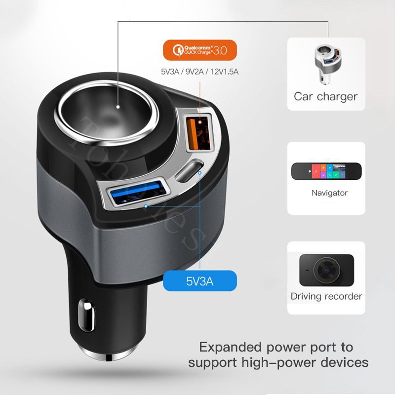 Quick Car Charger USB Type C Charger QC 3.0 USB Car Adapter Plug Fast Charger Mini Car USB Charger For iPhone Samsung