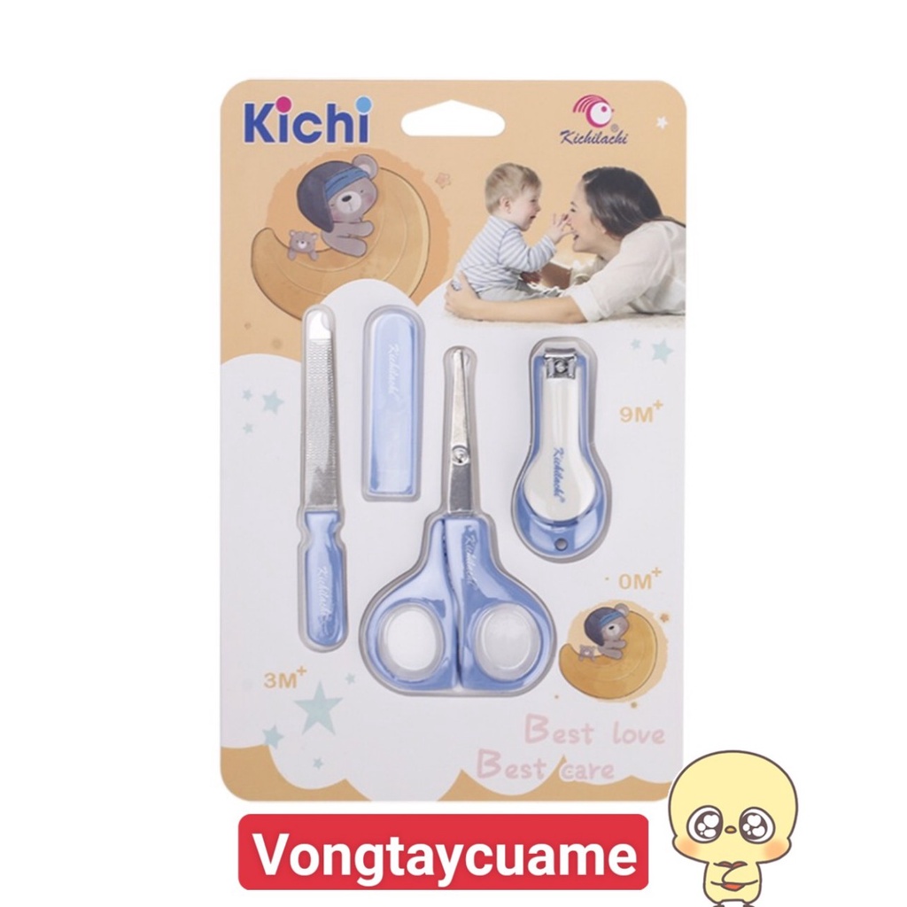 Bộ bấm móng tay / cắt móng tay cho bé sơ sinh Kichi 4 món tiện dụng