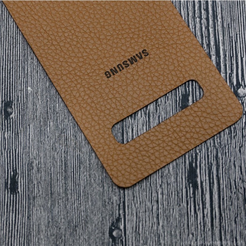 Miếng dán da Galaxy S10 5G GUDA - Da Bò Vân Mil