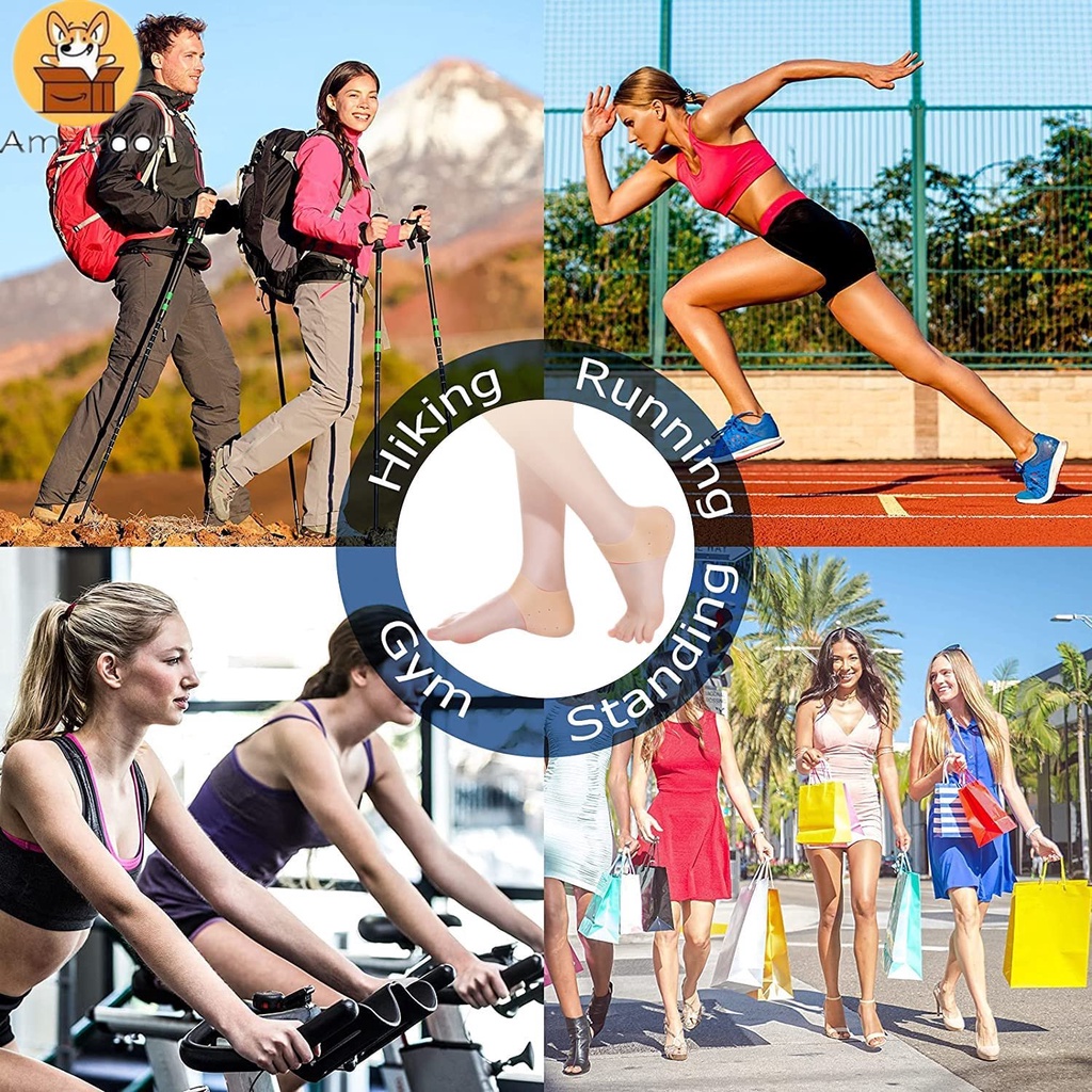 1 Cặp Đệm Gel Bảo Vệ Gót Chân Chống Nứt Nẻ