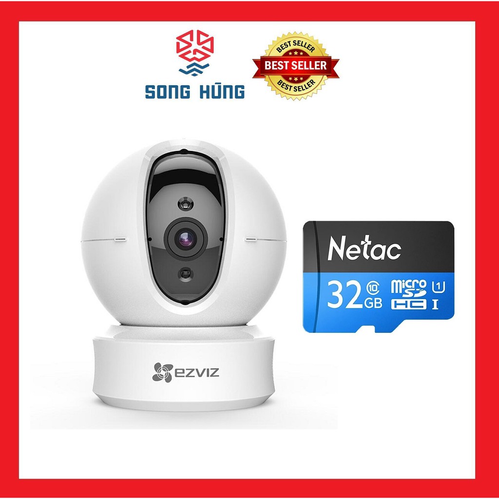 Camera Wifi Ezviz C6CN quay quét đàm thoại 2 chiều HD 720P / 1080P tặng thẻ nhớ 32GB