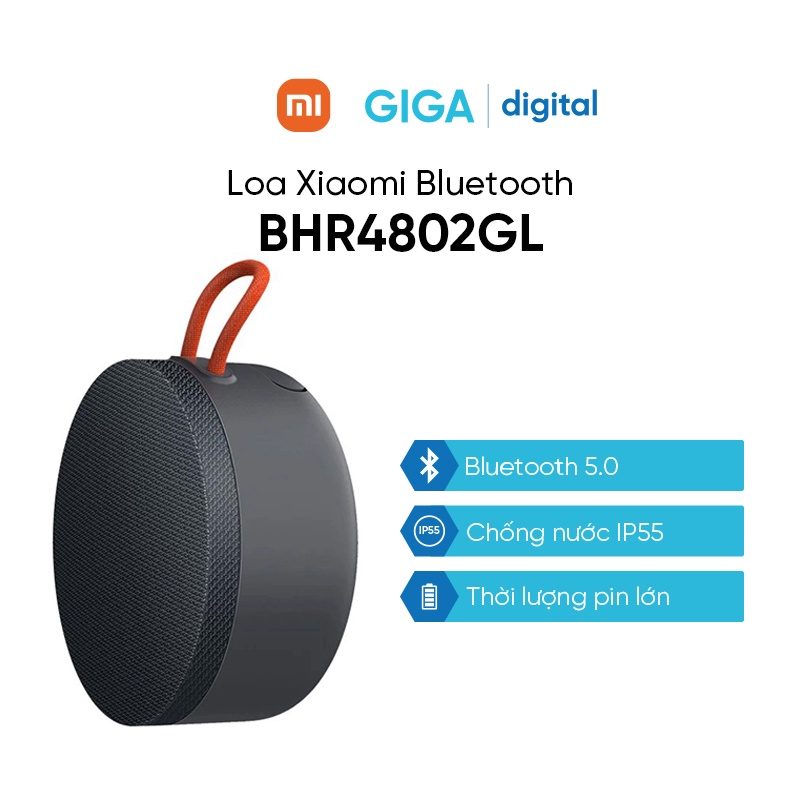 Loa Xiaomi Bluetooth BHR4802GL Chống nước IP55, nhỏ gọn, âm thanh sống động.