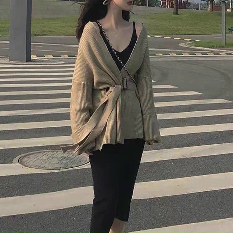 Set váy len trơn  choàng len tăm