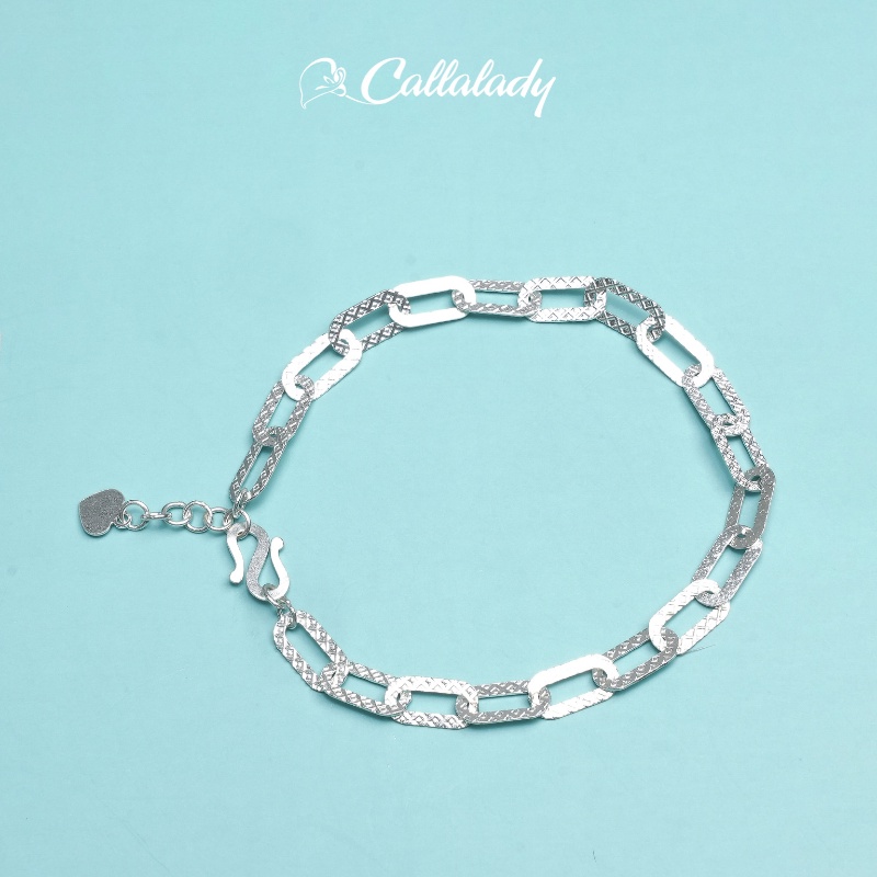 Lắc tay bạc nữ dây dạng chuỗi xích đơn giản Calla vòng tay bạc cao cấp S26