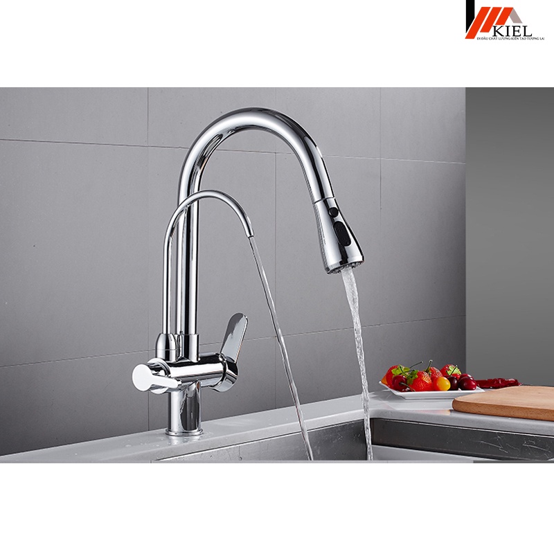 Vòi rửa bát tích hợp vòi máy lọc nước - Vòi rửa bát, chén 3 đường nước nóng lạnh cao cấp bảo hành 3 năm