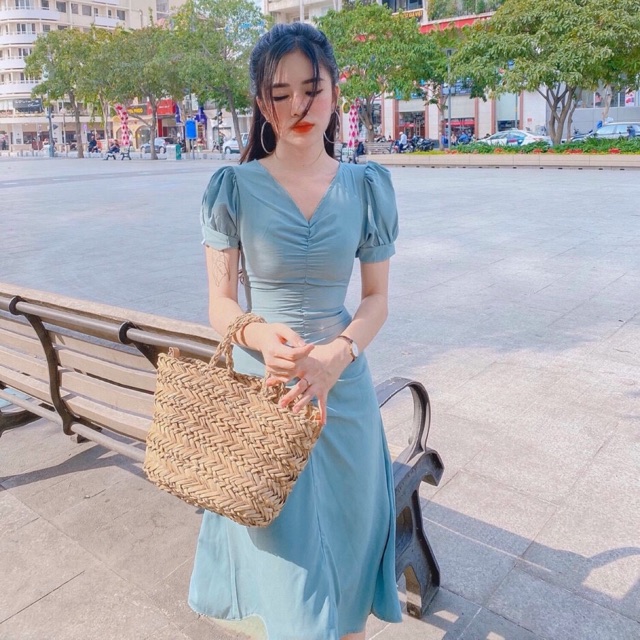 Đầm mint nhúng eo 4 màu (kèm hình thật) | BigBuy360 - bigbuy360.vn