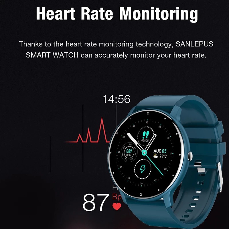 Đồng hồ thông minh LIGE 2021 màn hình cảm ứng đầy đủ đa năng đo nhịp tim/huyết áp/thể thao đa năng có hộp