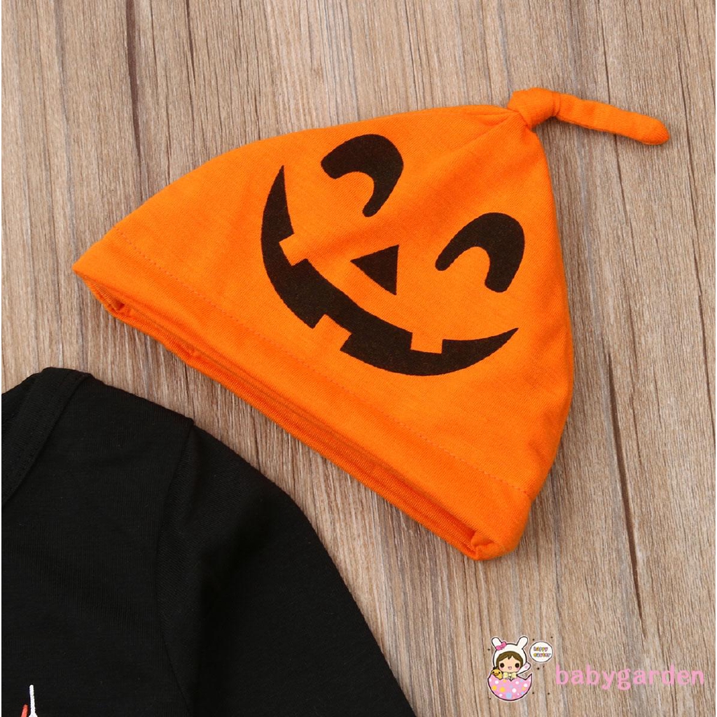 Set quần áo và nón hình bí ngô dịp Halloween cho bé