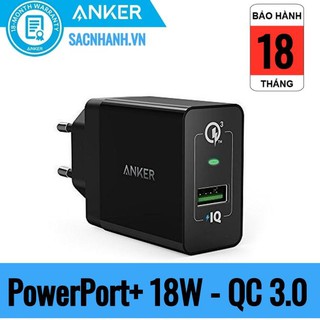 Sạc Anker 1 Cổng 18w, Quick Charge 3.0 (có PowerIQ) - A2013