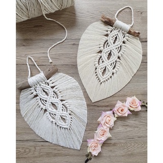 macrame lá treo tường mini