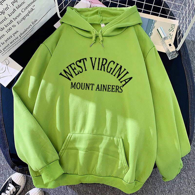 Áo Nỉ Hoodie In Chữ WEST VIRGINIA Phong Cách  Áo From Rộng Unisex Style Ulzzang HOT TREND BB HOODIE