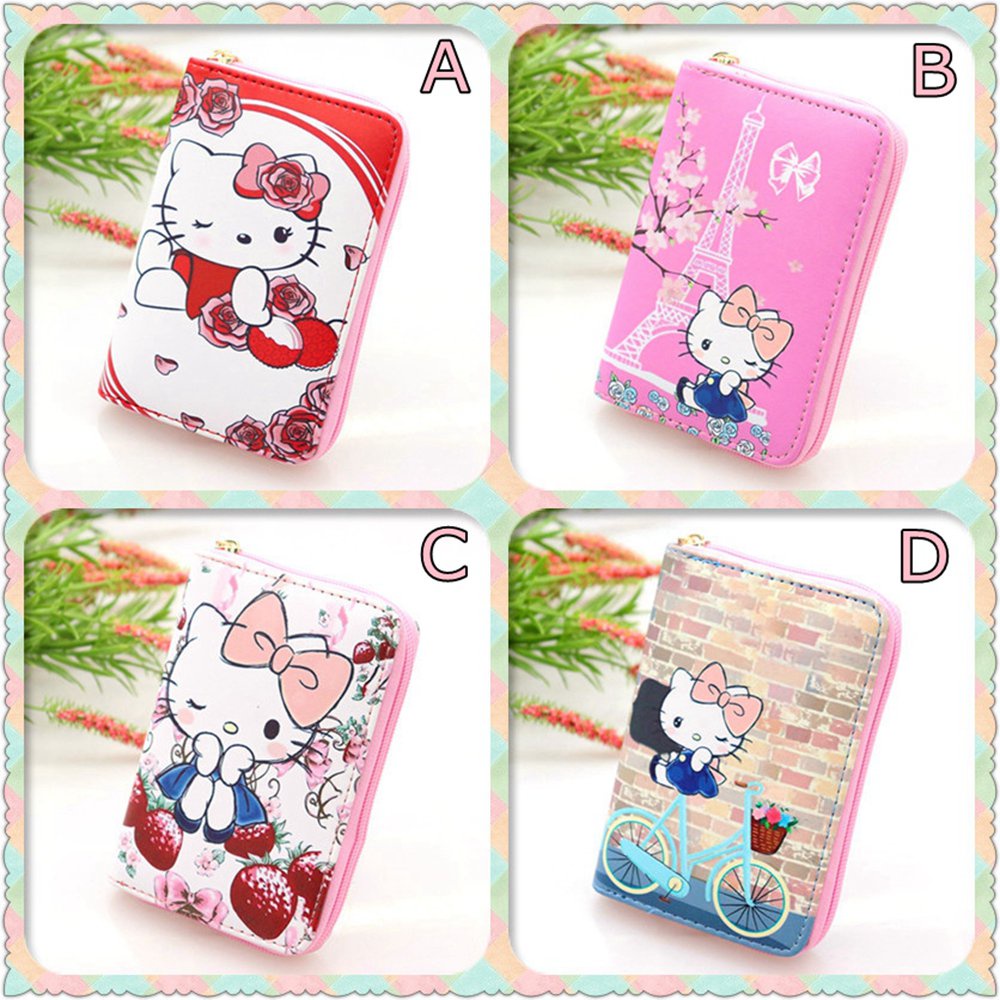 Ví nữ da PU hình Hello Kitty