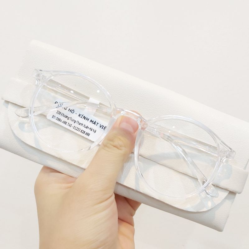 Gọng kính tròn Ulzzang Style nhựa siêu nhẹ cắt sẵn mắt 0 độ chống bụi. | BigBuy360 - bigbuy360.vn