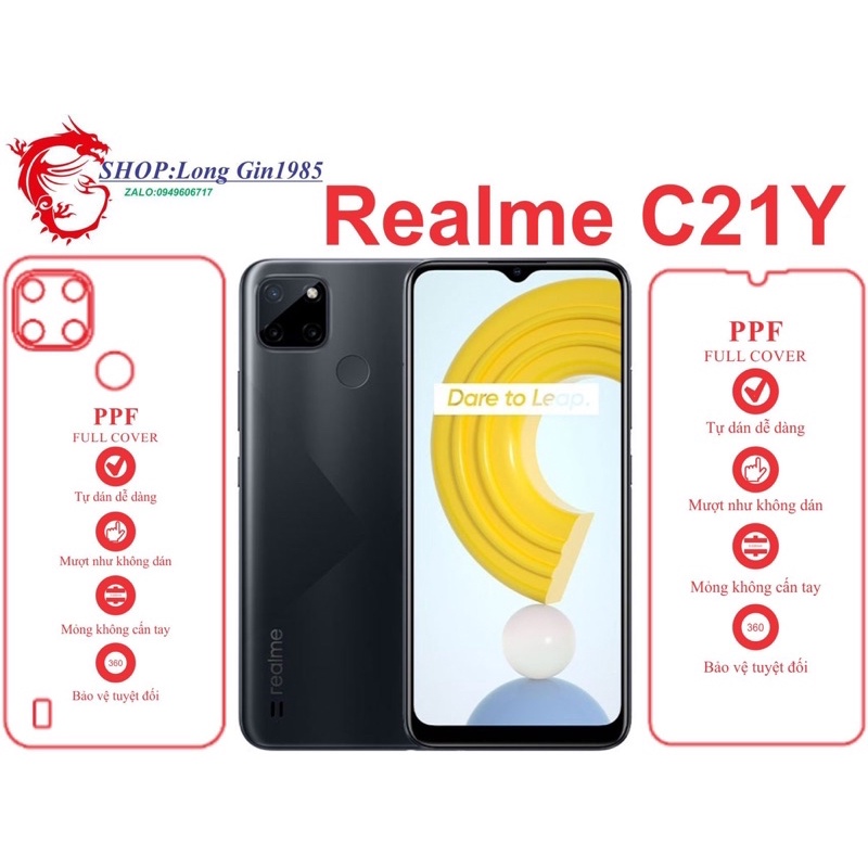 Realme C21y miếng dán trong Ppf mặt sau và mặt trước chống va đập chống trầy xước