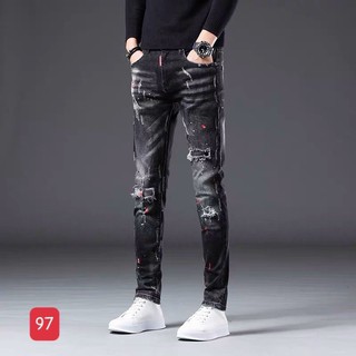 quần jean nam phối vẩy sơn