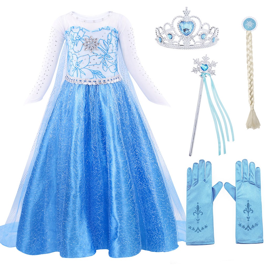 Autumn Fashion Romantic Christmas Snow White Aisha Long Princess Dress for Girls as A Birthday Gift Chrismas Birthday Party Cosplay