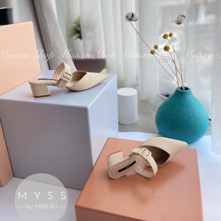 Giày suc nữ mũi nhọn phối khóa bọc 5 cm thời trang MYSS  - SU112