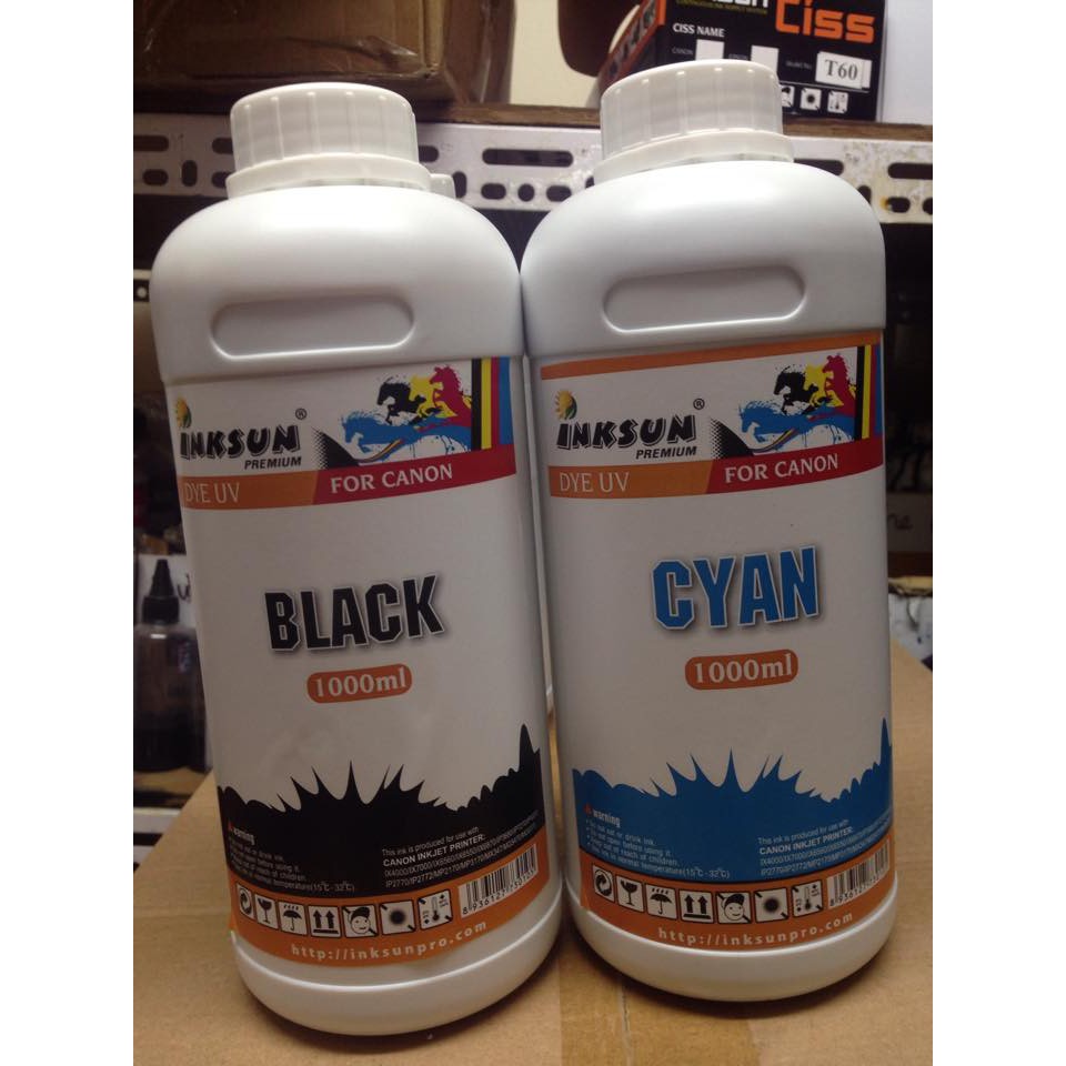 Mực 1 Lit Ca non dye uv inksun_minhanh Printer_Dùng cho máy in phun màu ca non IX6770, 6860, IP2770, MP287