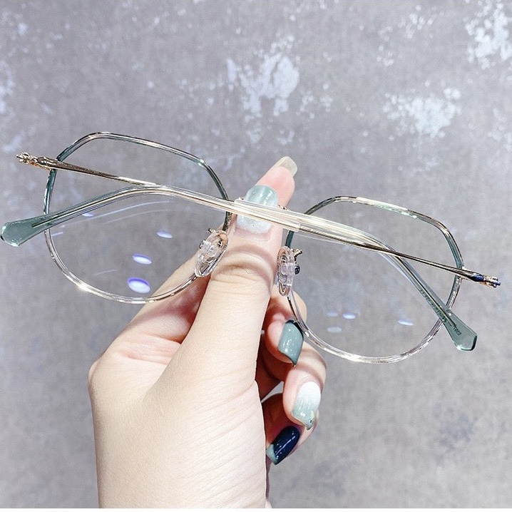 Mắt Kính Gọng Cận Form Tròn Đa Giác Viền Kim Loại Cao Cấp LYLY 613 Phong Cách Hàn Quốc