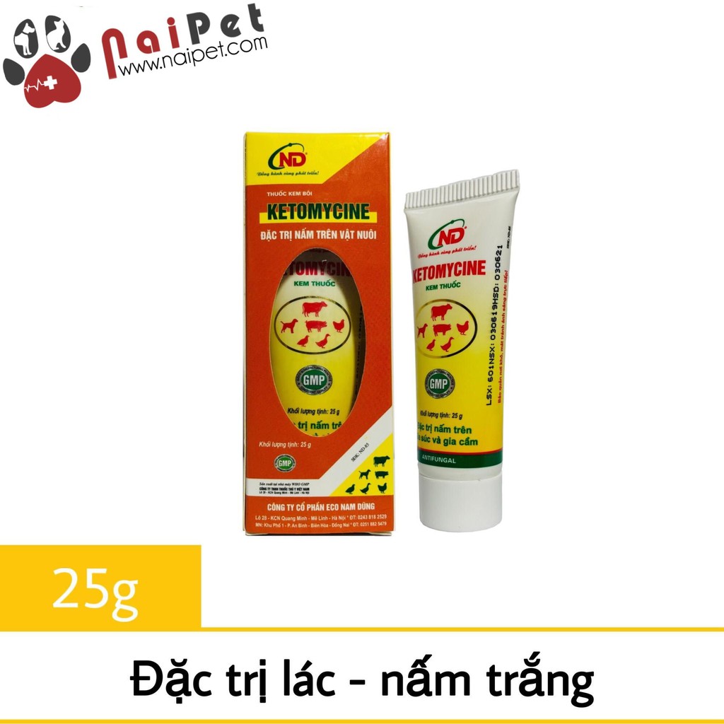 Kem Bôi Nấm Cho Gia Súc Và Gia Cầm Ketomycine ND 25g